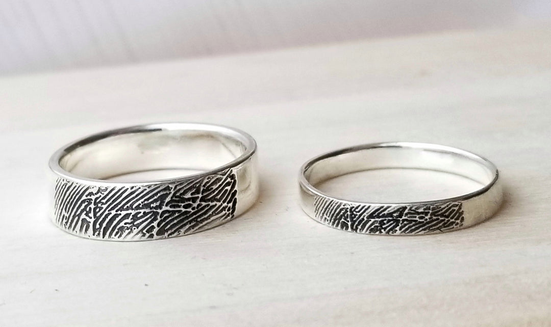 Sterling Silver Fingerprint band