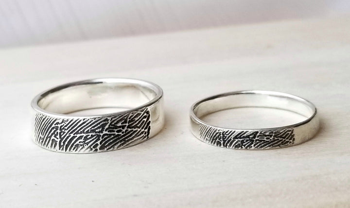 Sterling Silver Fingerprint band