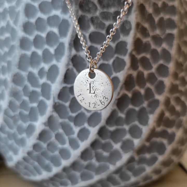 Initial and Birth Date Necklace