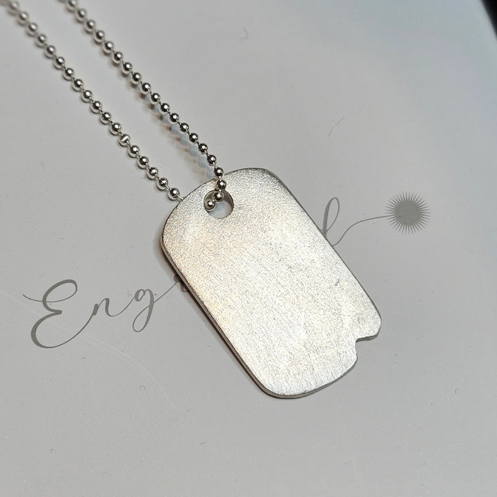 Impression Prints Military Style Dogtag Pendant