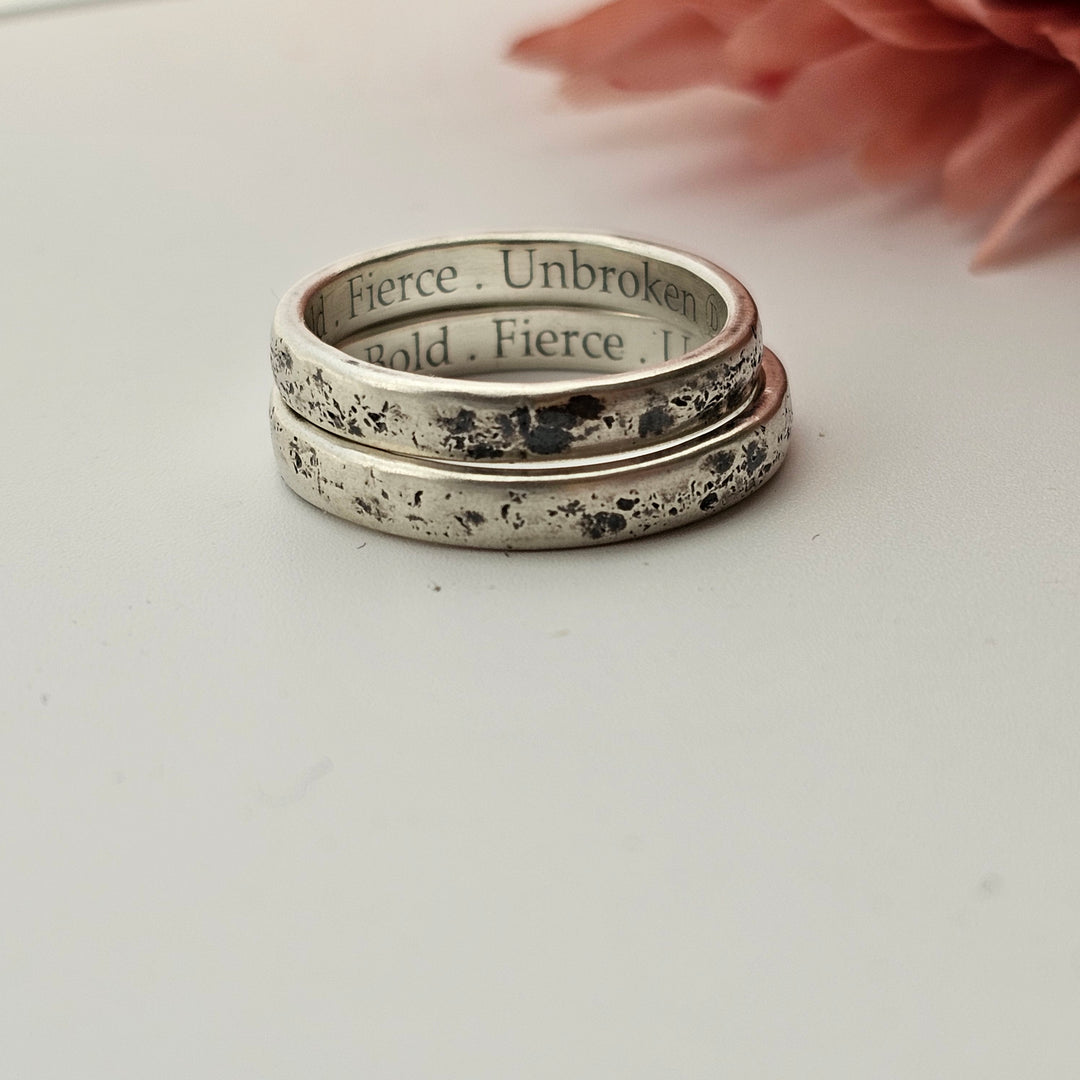 Unbroken Statement Ring | Empowering Sterling Silver Ring