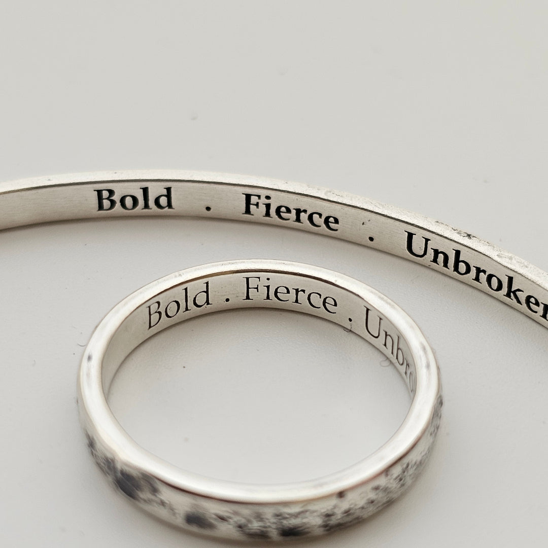 Unbroken Bangle | Empowering Sterling Silver Bangle