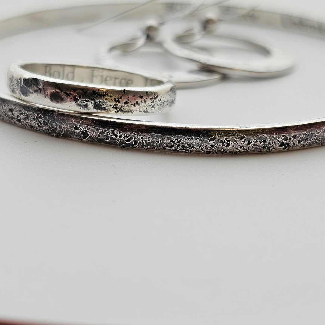 Unbroken Bangle | Empowering Sterling Silver Bangle