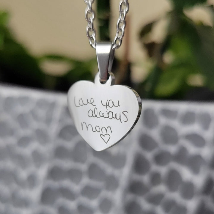 Stainless Heart Handwriting Necklace